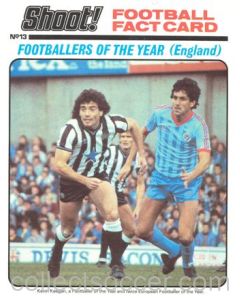 Shoot! produced card titeled Footballers of the Year England