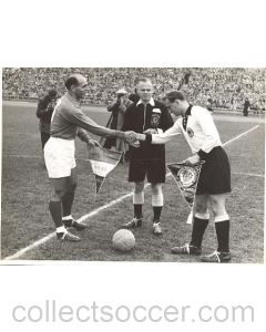 Photograph of the first game between Germany and France after WWII in 1954