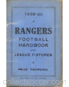 Glasgow Rangers Handbook of season 1939-1940