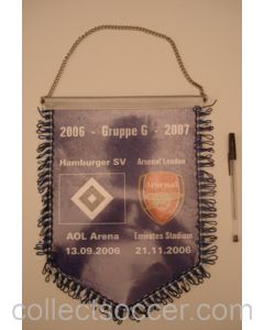 2006-2007 Champions League Group G Hamburg v Arsenal Pennant