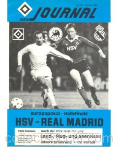 1980 European Cup Semi-Final Hamburg v Real Madrid official programme 23/04/1980