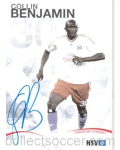 Hamburg Collin Benjamin originally signed card of Season 2009-2010