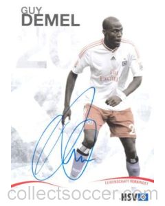Hamburg Guy Demel originally signed card of Season 2009-2010