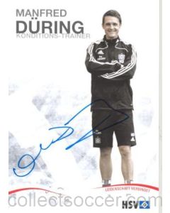 Hamburg Manfred During - Conditions Trainer originally signed card of Season 2009-2010