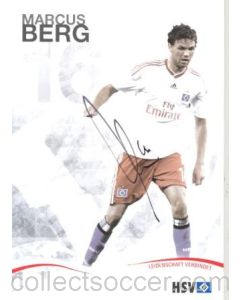 Hamburg Marcus Berg originally signed card of Season 2009-2010