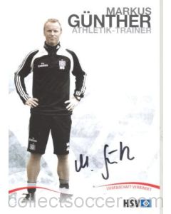 Hamburg Markus Gunther - Athletics Trainer originally signed card of Season 2009-2010