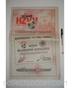 HZVV newspaper covering the 60-years jubilee 1940-2000 of the club