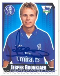 Jasper Gronkjaer Premier League 2003 Sticker with Printed Signature