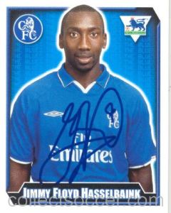 Jimmy Floyd Hasselbank Premier League 2003 Sticker with Printed Signature