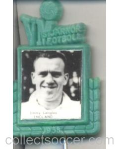 Jimmy Langley England World Cup 1958 Badge Green