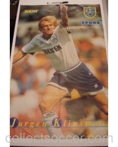 Jurgen Klinsmann - Tottenham Hotspur and Andy Cole - Newcastle United very large colour poster