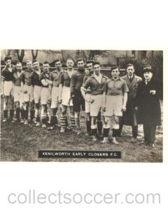 Kenilworth Early Closers FC Photocard
