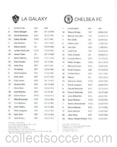 LA Galaxy v Chelsea official programme 14/07/2007