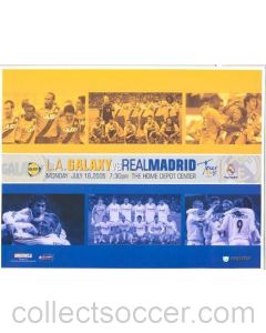 2005 Los Angeles Galaxy v Real Madrid official programme 18/07/2005