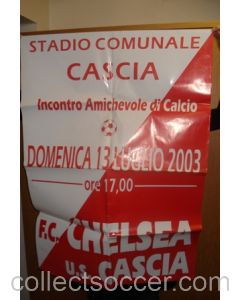 Cascia v Chelsea Colour Official Poster non-programme game 13/07/2003