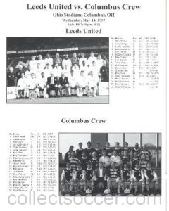 Columbus Crew v Leeds United official programme 14/05/1997