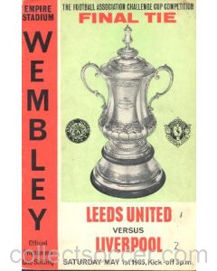 1965 FA Cup Final Programme Leeds United v Liverpool
