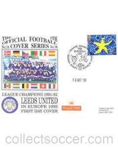 Leeds United - League Champions 1991-92 in Europe 1992 First Day Cover 13/10/1992