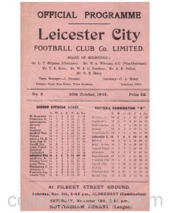 1948 Leicester city v barnsley football programme