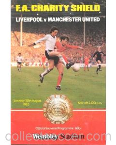 1983 Charity Shield Official Programme Liverpool v Manchester United 