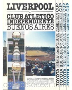 1984 Club World Cup / Toyota Cup  Independiente v Liverpool Football Programme