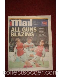 Mail, Hong Kong newspaper, covering Arsenal in Hong Kons Sevens, titeled All Guns Blazing of 27/05/2001