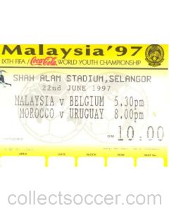 Malaysia'97 IX FIFA World Youth Championship 1997 ticket 22/06/1997