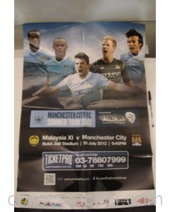 Malaysia XI Manchester City 30/07/2012 poster of Manchester City Summer Tour 2012