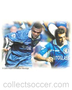 Chelsea card of 1999 featuring Marcel Desailly and Roberto di Matteo