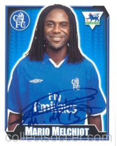 Mario Melchiot Premier League 2003 Sticker with Printed Signature