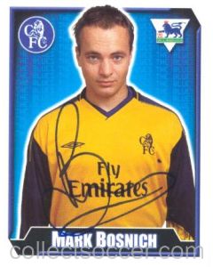 Mark Bosnich Premier League 2003 Sticker with Printed Signature