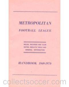 Metropolitan Football League Handbook of season 1969-1970