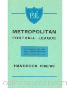 Metropolitan Football League Handbook of season 1968-1969