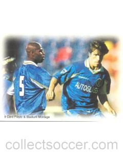 Chelsea card of 1999 featuring Michael Duberry and Gianfranco Zola