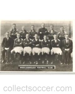 Middlesbrough team photograph postcard