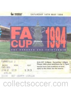 Manchester United v Chelsea ticket 14/05/1994 FA Cup Final