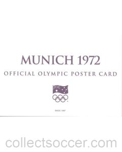 Munich 1972 Official Olympic Poster Card