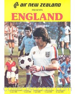 1978 Trans Tours United, New Zealand v England official programme 03/06/1978, in New Zealand