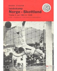 1963 Norway v Scotland official programme 04/06/1963