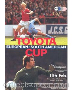 1980 Toyota Cup 4 page issue Official Programme Nottingham Forest v Nacional Montevideo 