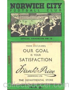 Norwich City official handbook 1949-1950