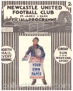 1929 Newcastle United V Blackburn Rovers Official programme