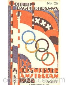 1928 IX. Olympic Games in Amsterdam official programme 01/08/1928