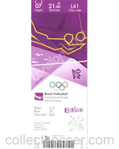 2012 London Olympics Beach Volleyball at Horse Guards Parade on 07/08/2012 ticket