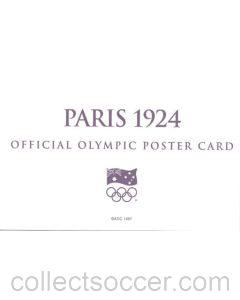 Paris 1924 Official Olympic Poster Card