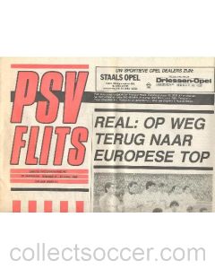1988 PSV v Real Madtid official programme 20/04/1988
