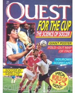 1990 World Cup - Quest for the Cup brochure with a Teams in the Finals poster