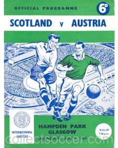 1963 Scotland v Austria official programme 08/05/1963