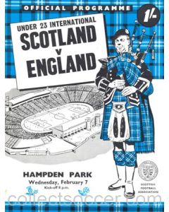 1968 Scotland v England official programme 07/02/1968 U23