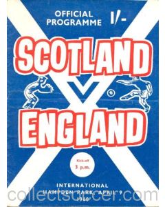 1960 Scotland v England official programme 09/04/1960